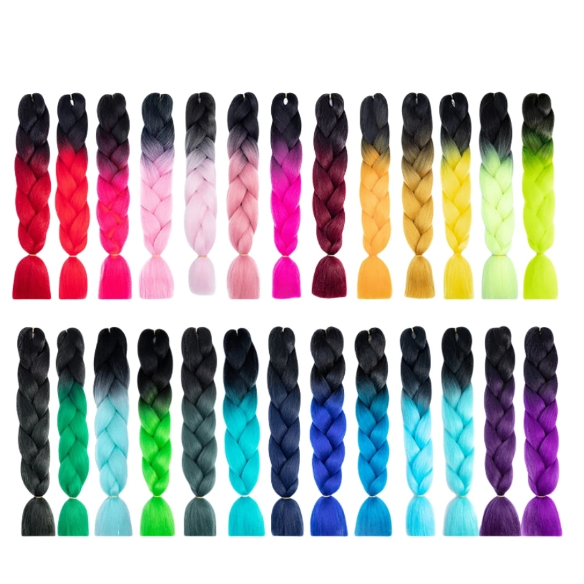 colorful synthetic high temperature silk African  brazilian Jumbo Crochet Braids braided wigs dreadlocks