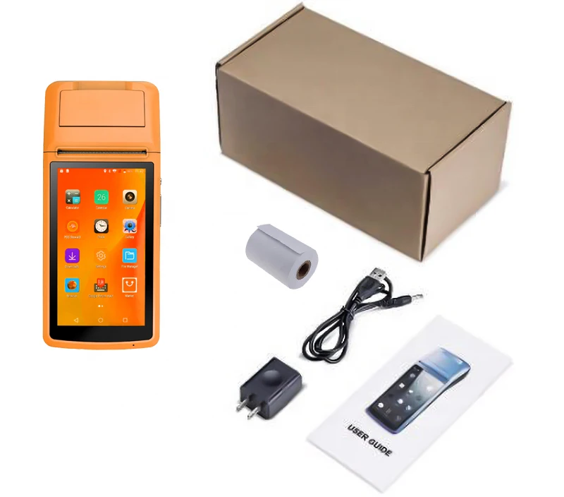 WIFI Blue tooth Barcode Scanner Android Pos Terminal Thermal Printer