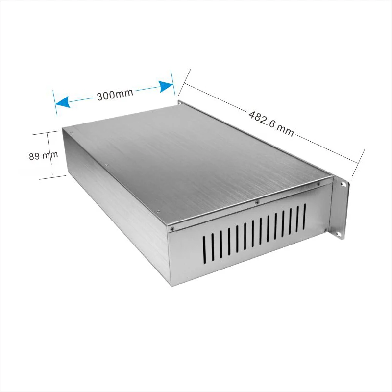 Hongfa Custom rack mount electronic cabinet case aluminum material 19 inch 2u server chassis metal case