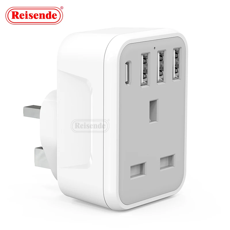 Smart Usb C Plug UK To EU Travel Plug 220 -250 Volts Power Adapter Usb To Type c Uk Plug