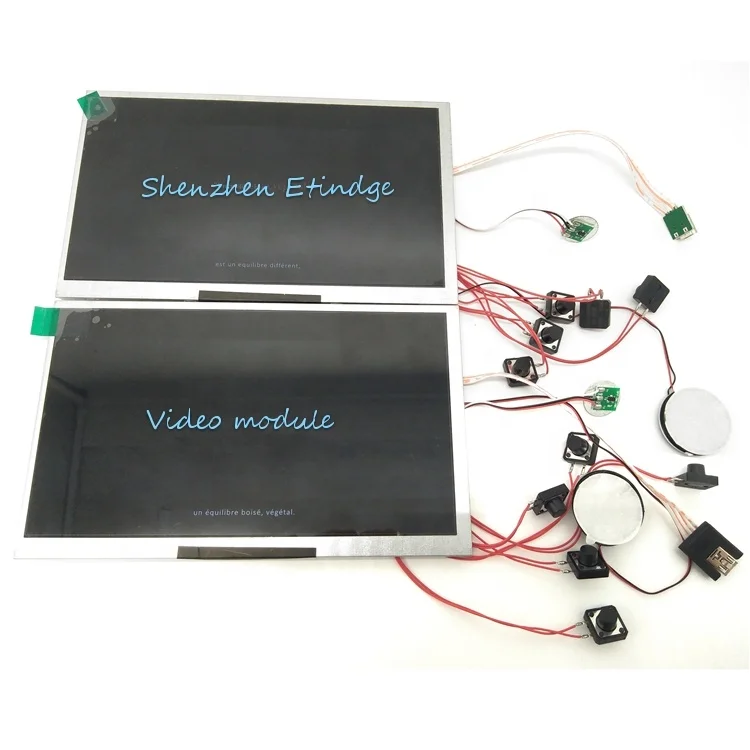 high resolution video module greeting card video brochure module 2.4 inch