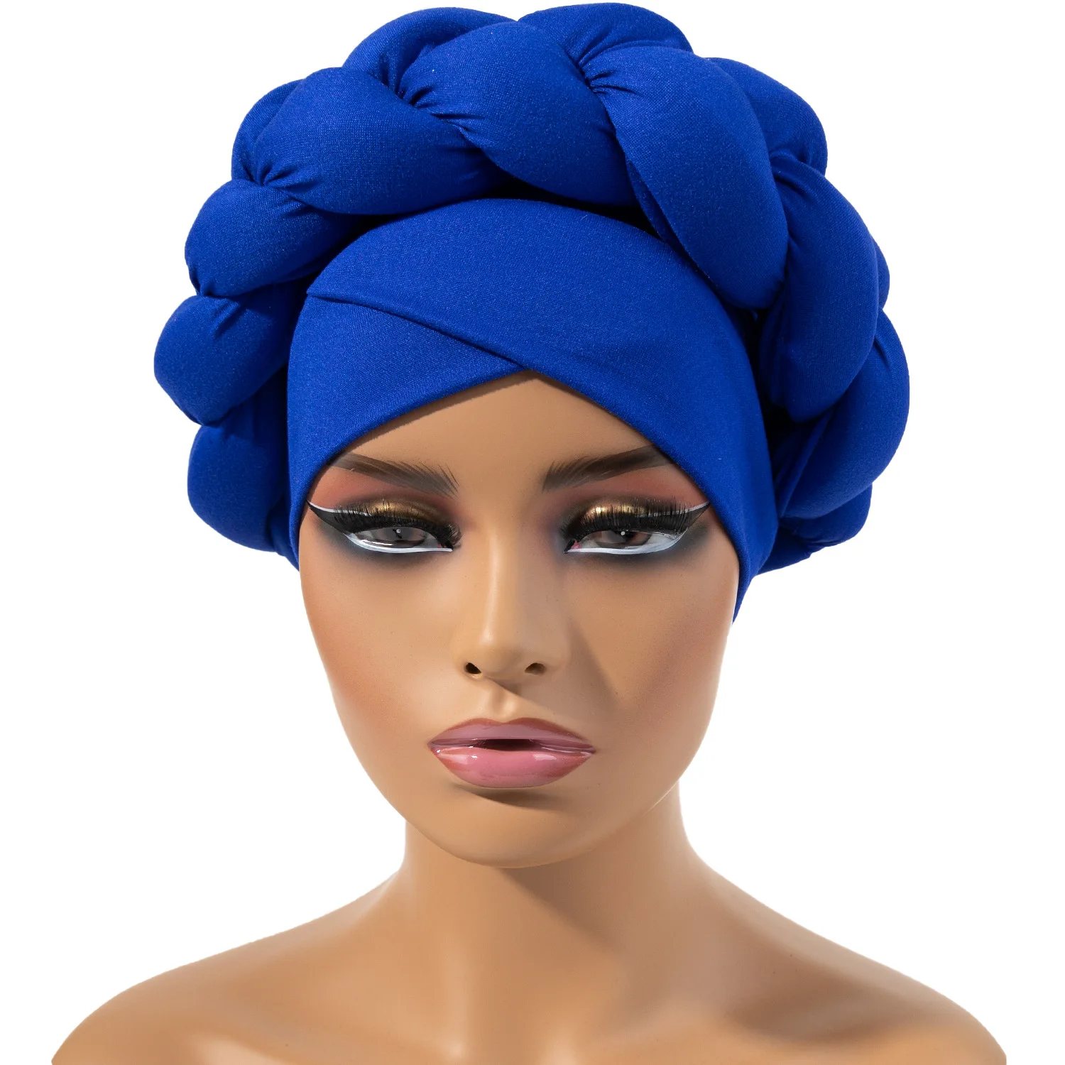 Europe and the United States sell simple milk silk big braid headscarf hat fashion national wind all cross baotou Indian hat