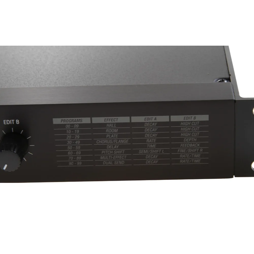 MICROVERB 4 Preset/programmable 18-Bit signal processor 18 bit conversion Special FX parameters MIDI control of program changes