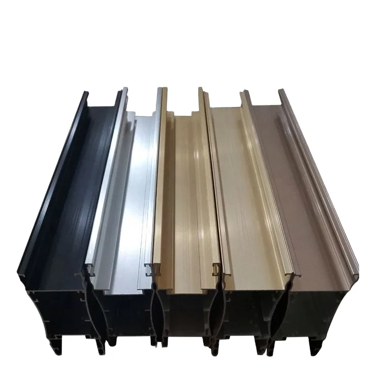 Customized Caravan Door Anodized Gold And Titanium Color Type Aluminum Profile For Doors
