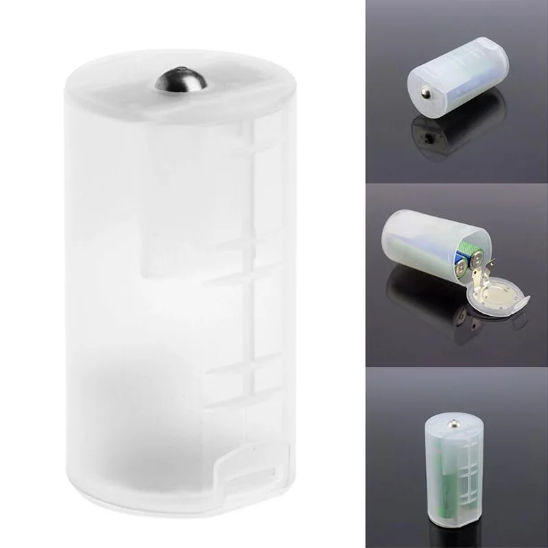 Excellent Quality 2 AA To D Size Battery Holder Converter Adapter Switcher Plastic Case Box