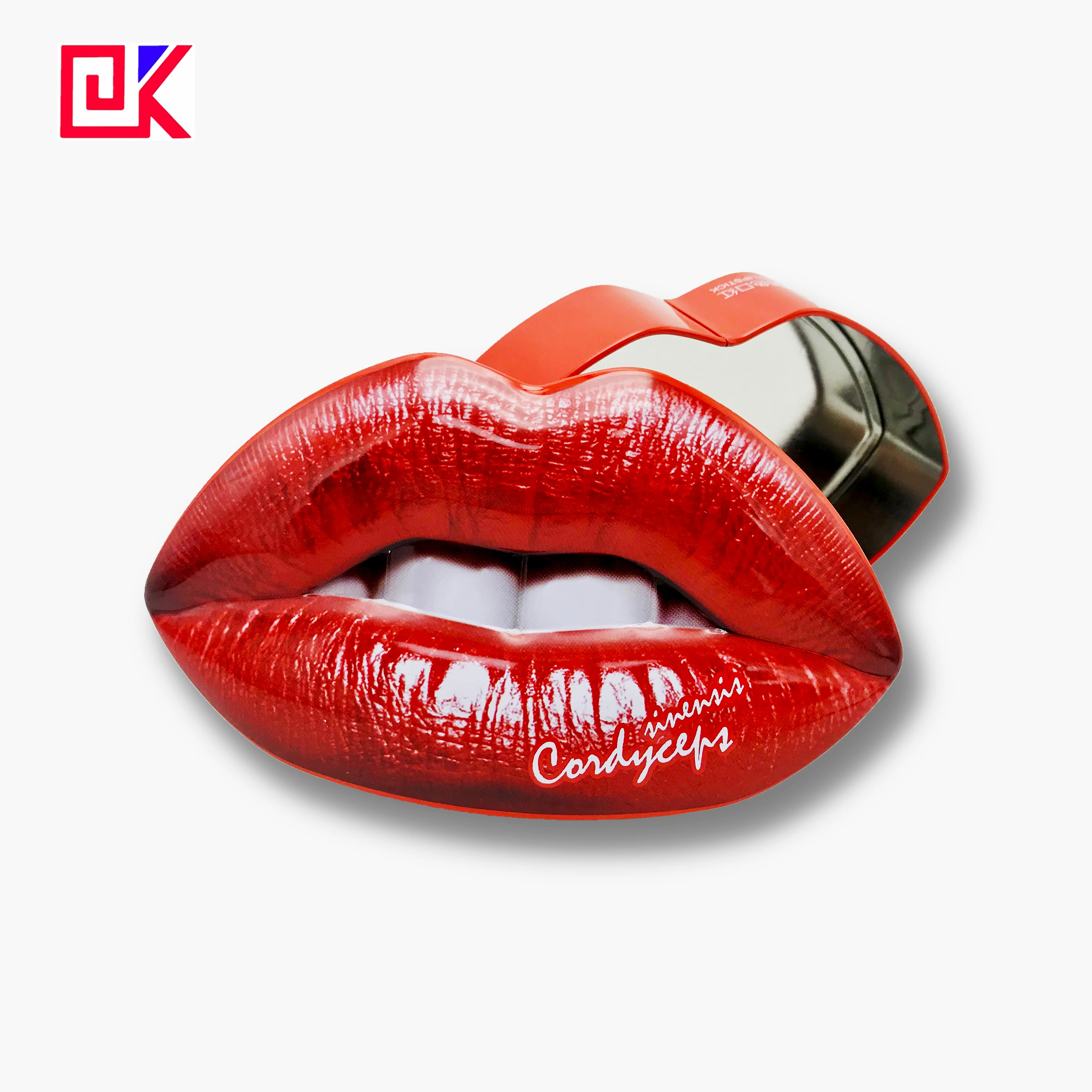 custom tin box red resolution 170 LPI printing can printed for cosmetic