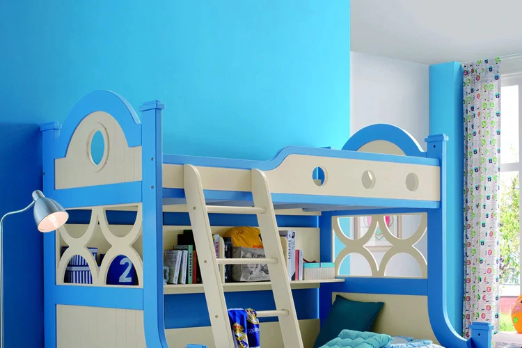 Модная мебель деревянная детская двухъярусная кровать для дома