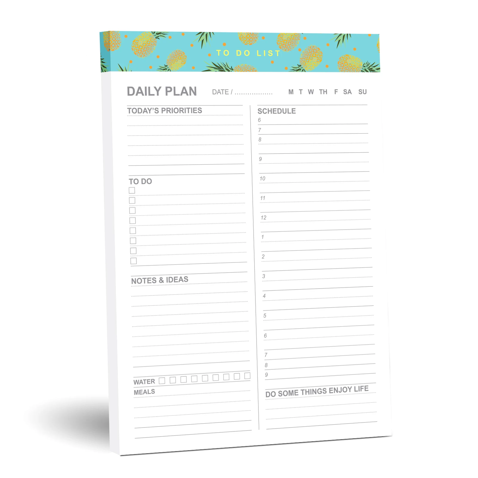 Custom  Margine A5 Daily Writing Lined Tablets Memo Pad Shopping List Weekly Meal Planner Notepad