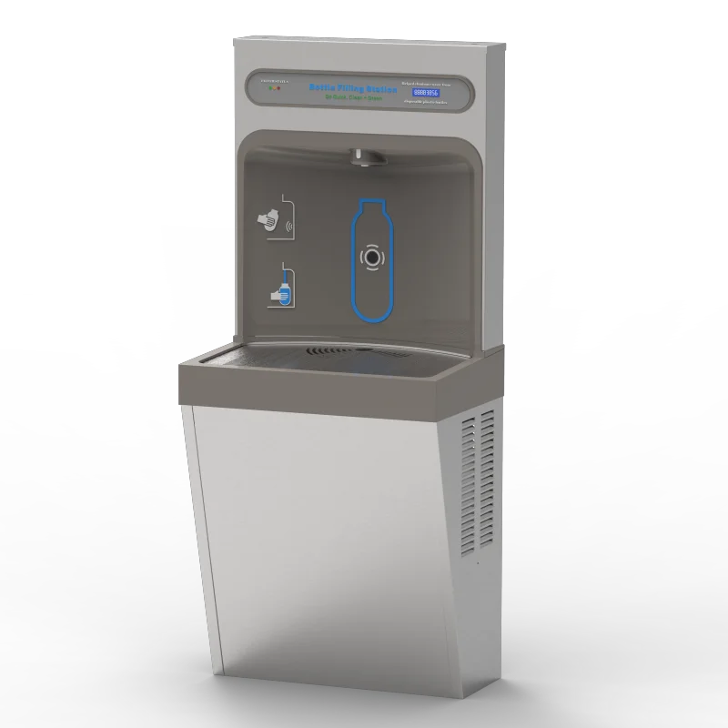 TB45-2CV Refrigerated Surface Mount Bottle Filling Station Filtered 8GPH Stainless Steel Water dispenser cooler