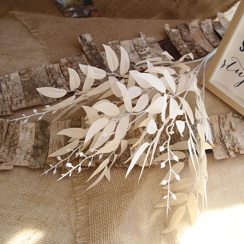 Wedding greenery wholesale high quality faux leaves dried plants from decor