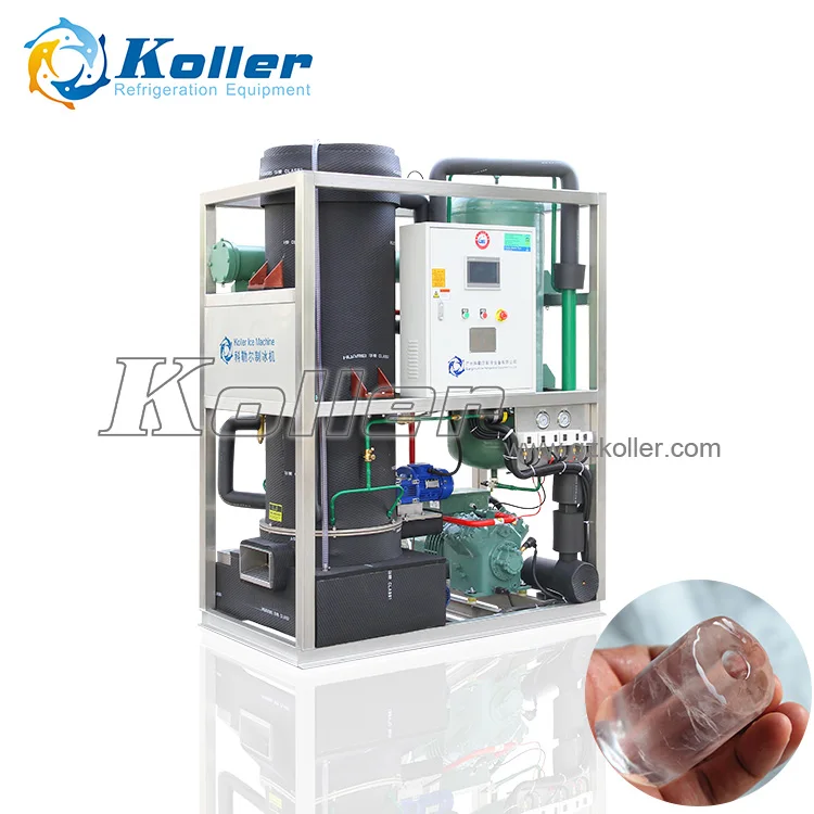 Koller China Top Commercial 18.75kw 5 Tons/per  Industrial Ice Tube Ice Machine For Hot Area Beverage Cooling