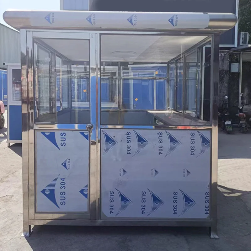 Guard Shacks Steel Guard Room EPS Security Cabin Guard Booth Prefabricated Outdoor construction site can be mobile