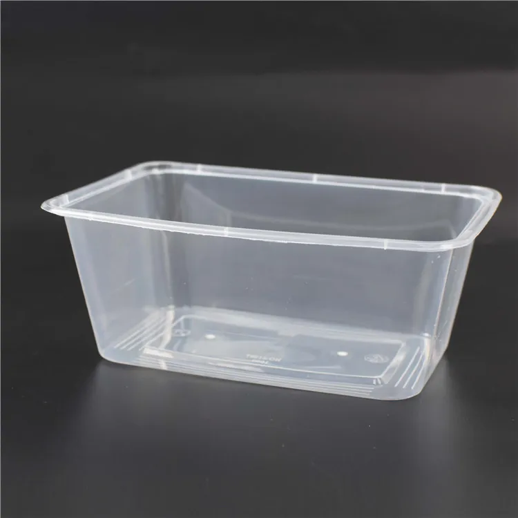 SM6-1104 1000ML Disposable Plastic Rectangular Oven Safe Food Containers Packaging Box Microwave Lunch Box