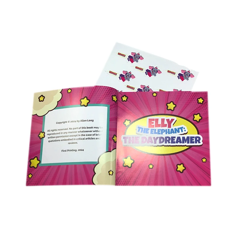Custom Publishing Children kids Comic Story Softcover Book Funny Stickers Paperback Book Printing