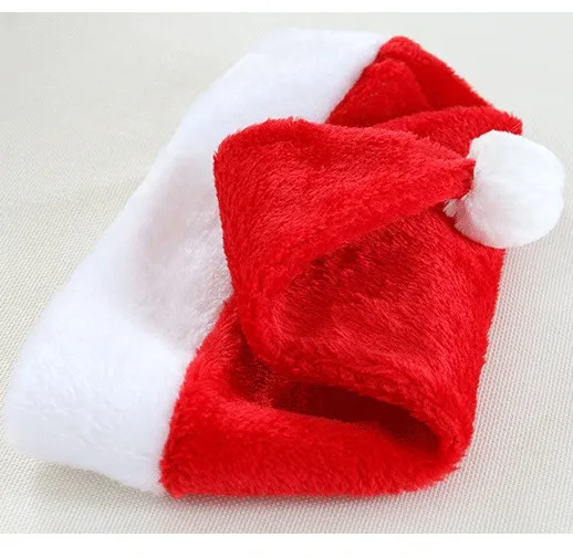 Рождественские праздничные украшения, Новогодняя шапка Санта-Клауса, Рождественская плюшевая хлопковая шапка для взрослых, Рождественская шапка на новый год