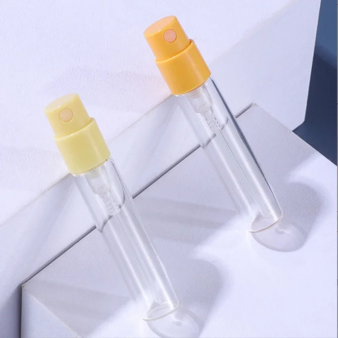 2.5ml transparent  Color bayonet glass perfume Portable small spray bottle Sample bottle Travel separate bottle