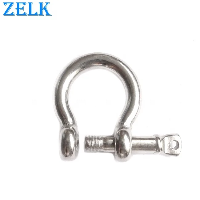 High Polished Rigging Shackle Stainless Steel European Type Bow Shackle