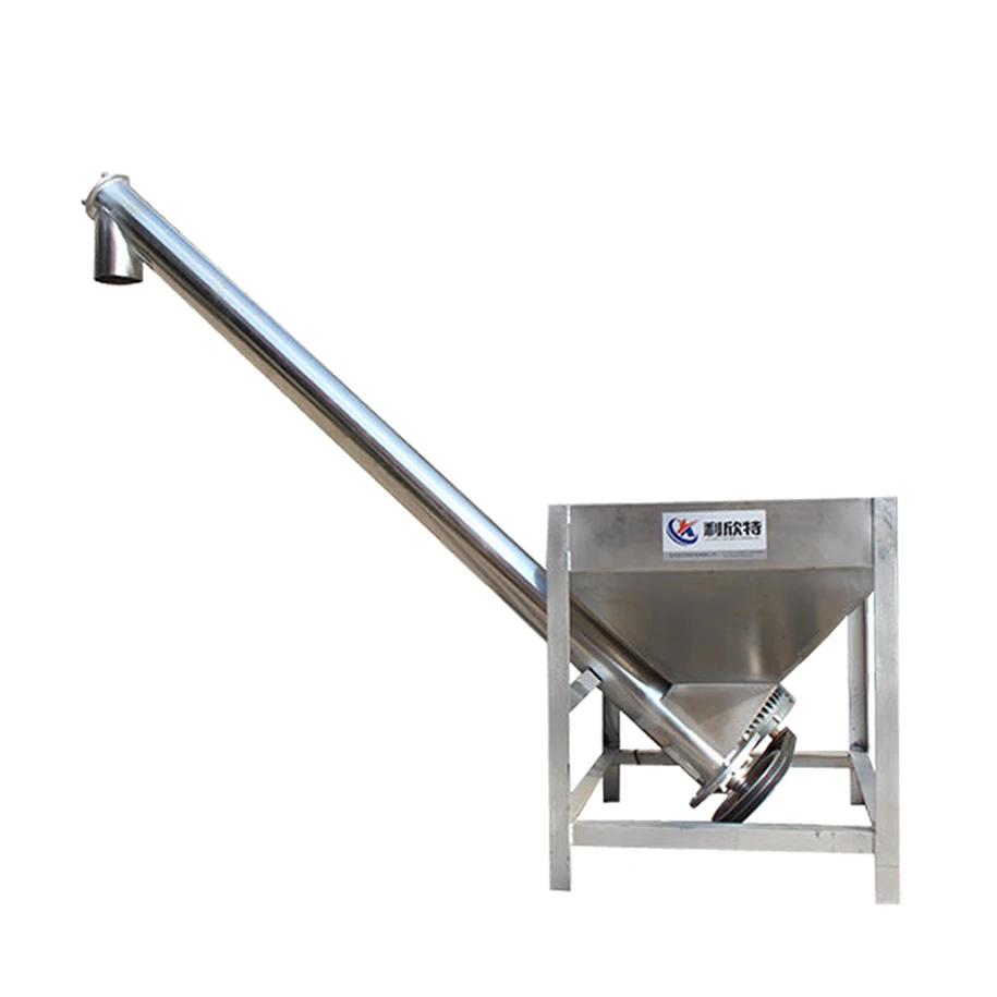 Factory Price Stainless Steel Screw Conveyor Feeder Loader, Industrial Use With Hopper Auger Feeding loader Machine