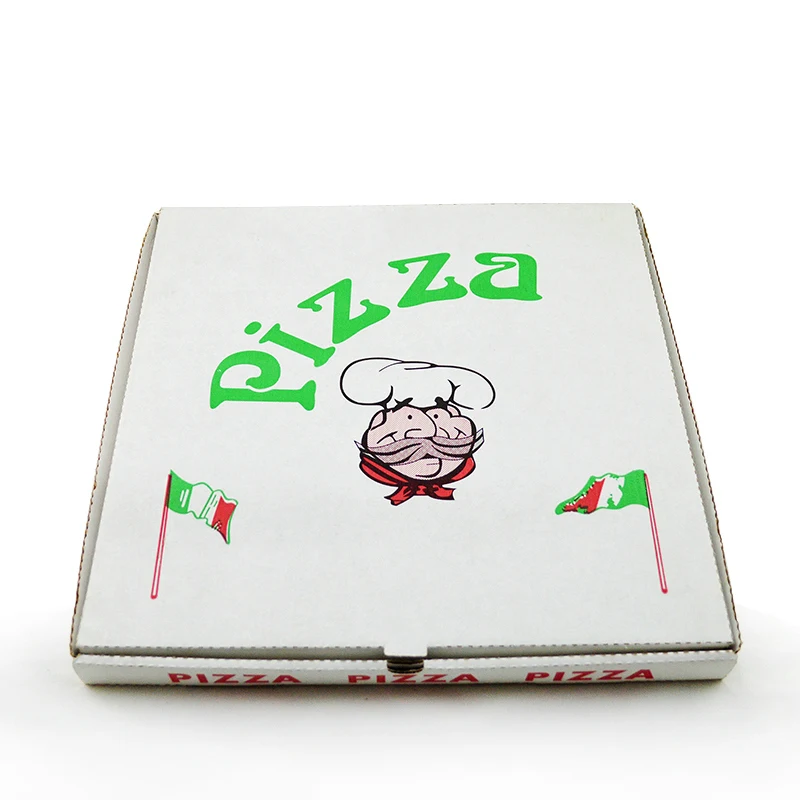 Custom With Logo With Handle White Cone Carton Karton Corrugated  Pizza Boxes
