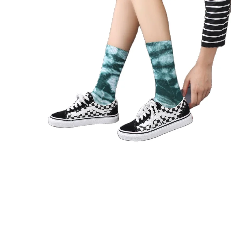 wholesale young boy girls fashion roller skating trend socks, man woman dye tie socks
