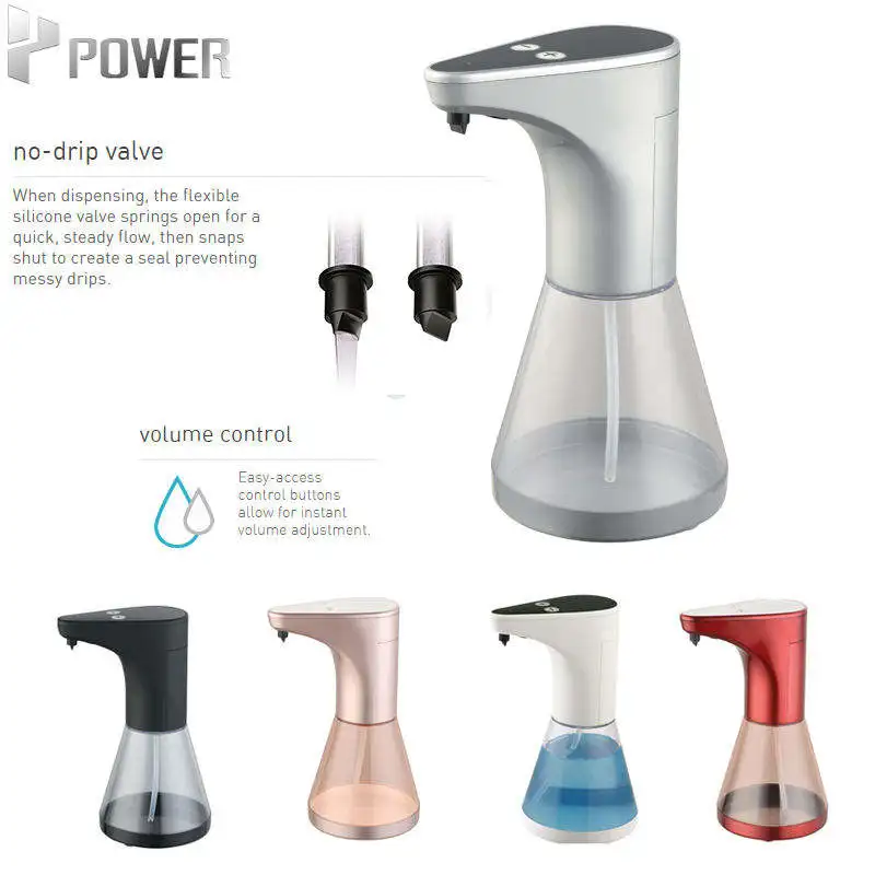 Round Automatic Spray Soap Dispenser 480ml Smart Sensor Dish Soap Dispenser For Kitchen Modern