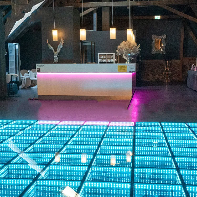 Portable Dancing Panels 3d Mirror Dj Nightclub Disco Party Wedding Stage Light Rgb Full Color Led Dance Floor