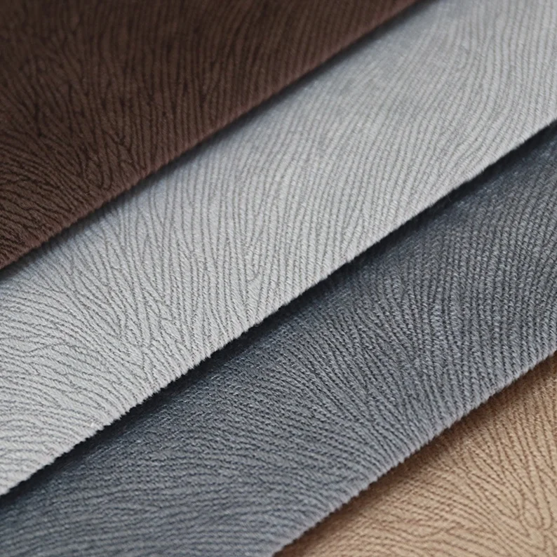 Embossed velvet fabric sofa set cloth fabrics furniture for curtain