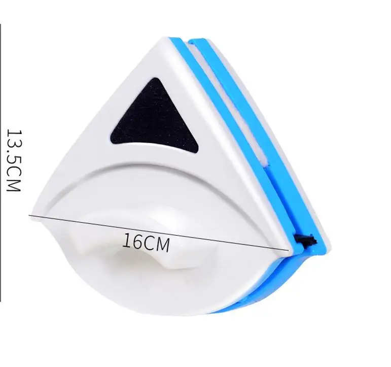 3-8mm glass triangle shape double faced window washer magnetic glass cleaner