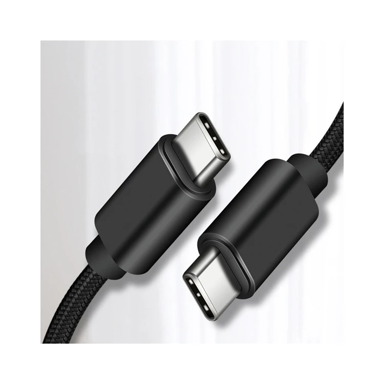 Оптовая продажа, очень популярный черный зарядный кабель из луженой меди, вес 30 г, Type C, кабель для передачи данных