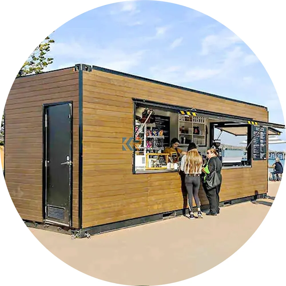 2024 Food Trailer Container Style Food Business Service Container House Truck With Window Terrace Moving Cart