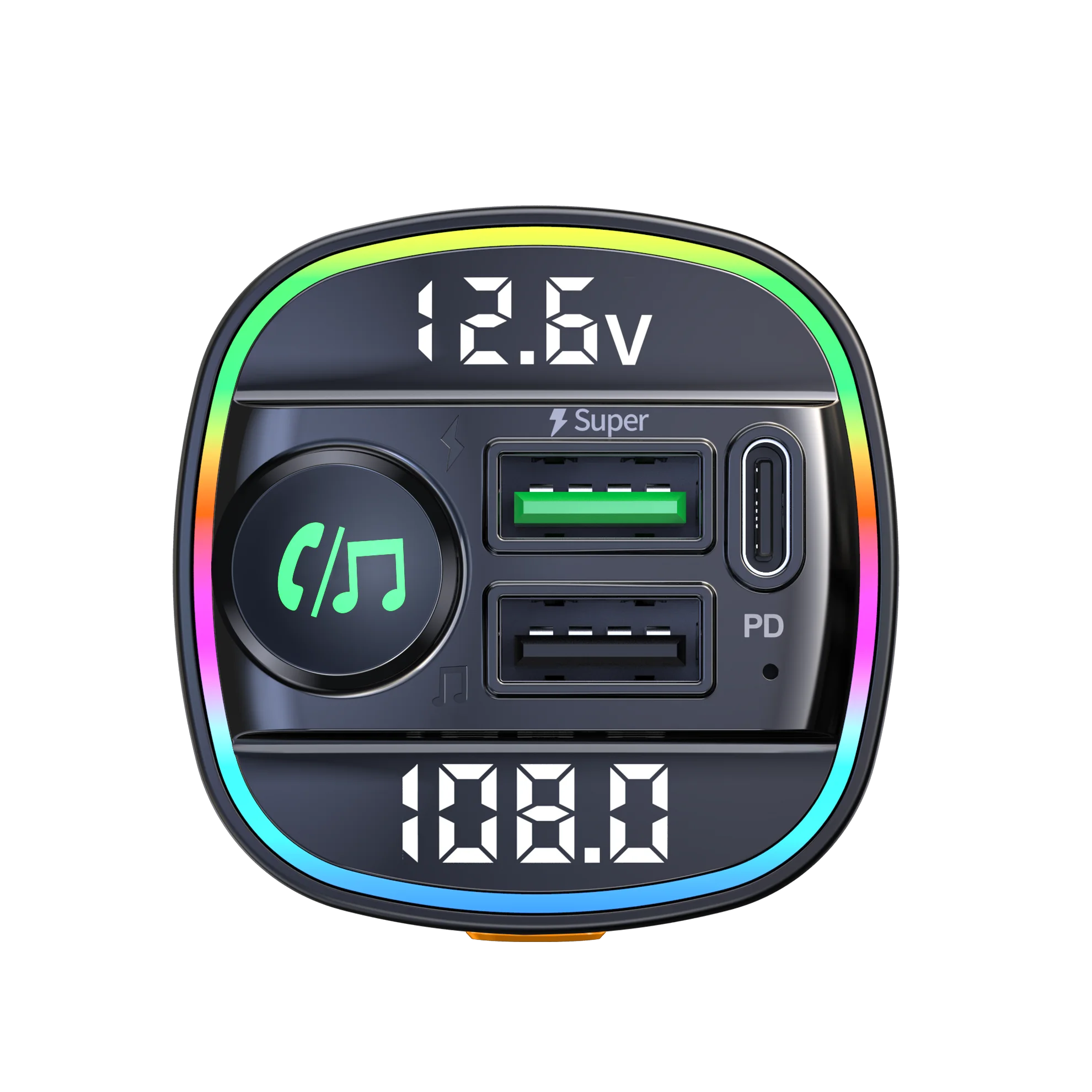 Amazon Hot C22 Car MP3 Player QC3.0 Automatic Power-Off Memory Dual USB Fast Charger FM Transmitter Car Charger