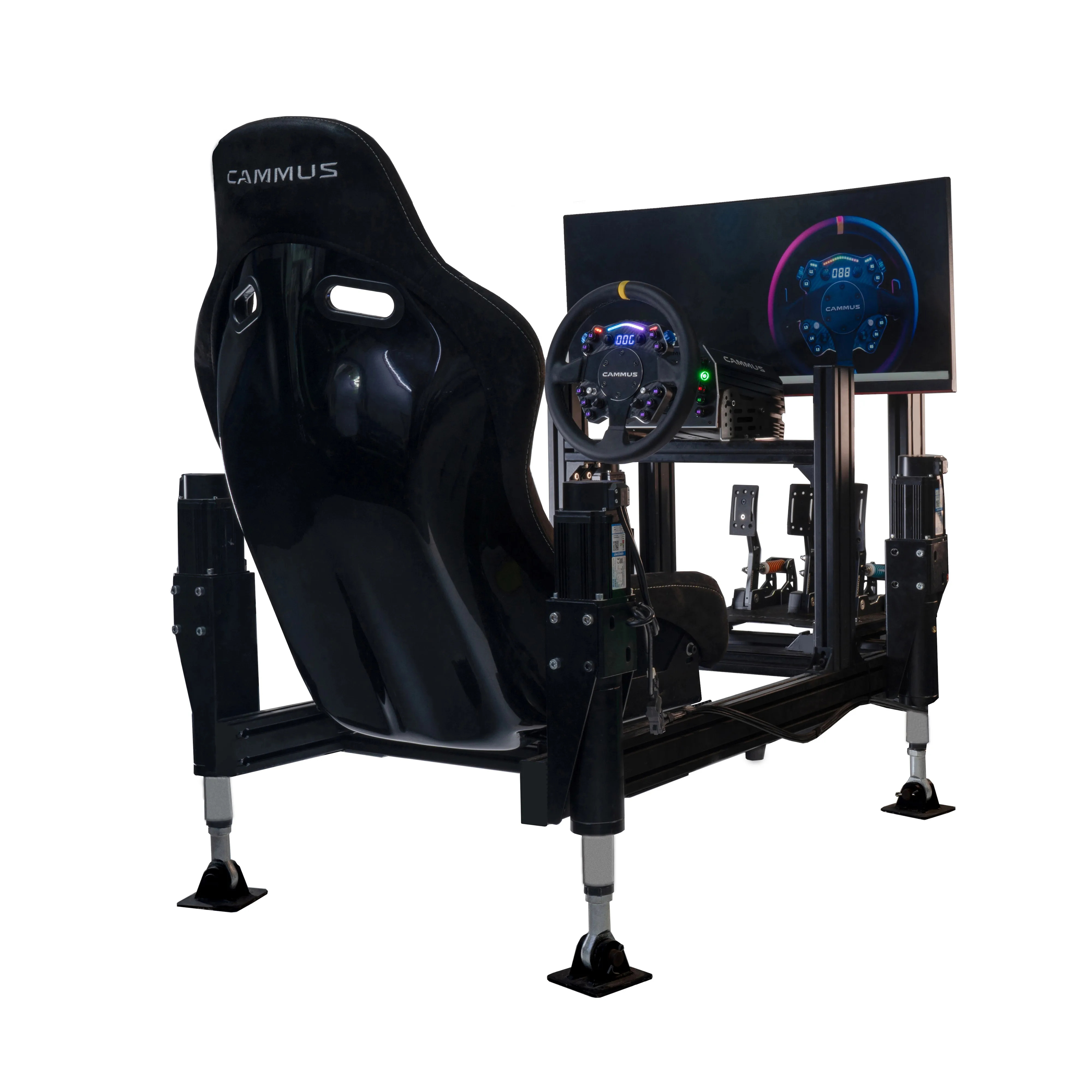 CAMMUS F1 гоночный симулятор сиденья в кабине Игровой руль и педали G-Force динамический вождения с шасси движения