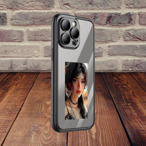 New DIY E ink phone case screen phone case personalized pattern for iP 15promax Carbon fiber pattern TPU phone case NFC function