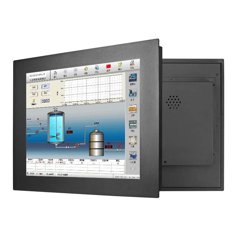 ZHIXIANDA Metal Industrial Embedded Capacitive/ Resistive Touch Screen Monitor 9.7/10 Inch 1024*768  HD-MI VGA  Display Monitor