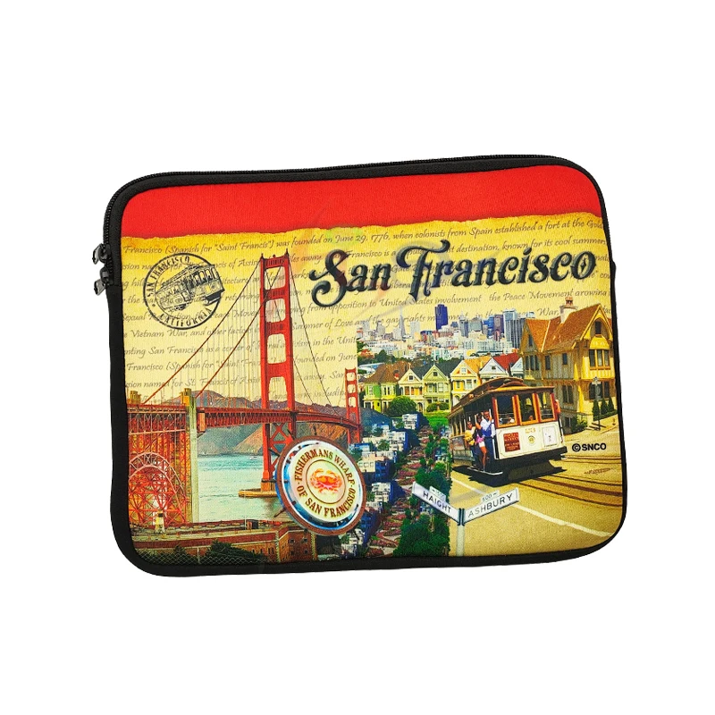 Durable Waterproof Neoprene Laptop Sleeve Bag Protection Travel Note Book Case with Zipper Briefcase Bag