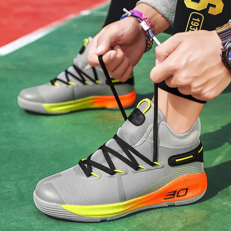 New fashion high top men running shoes sports casual men basketball shoes