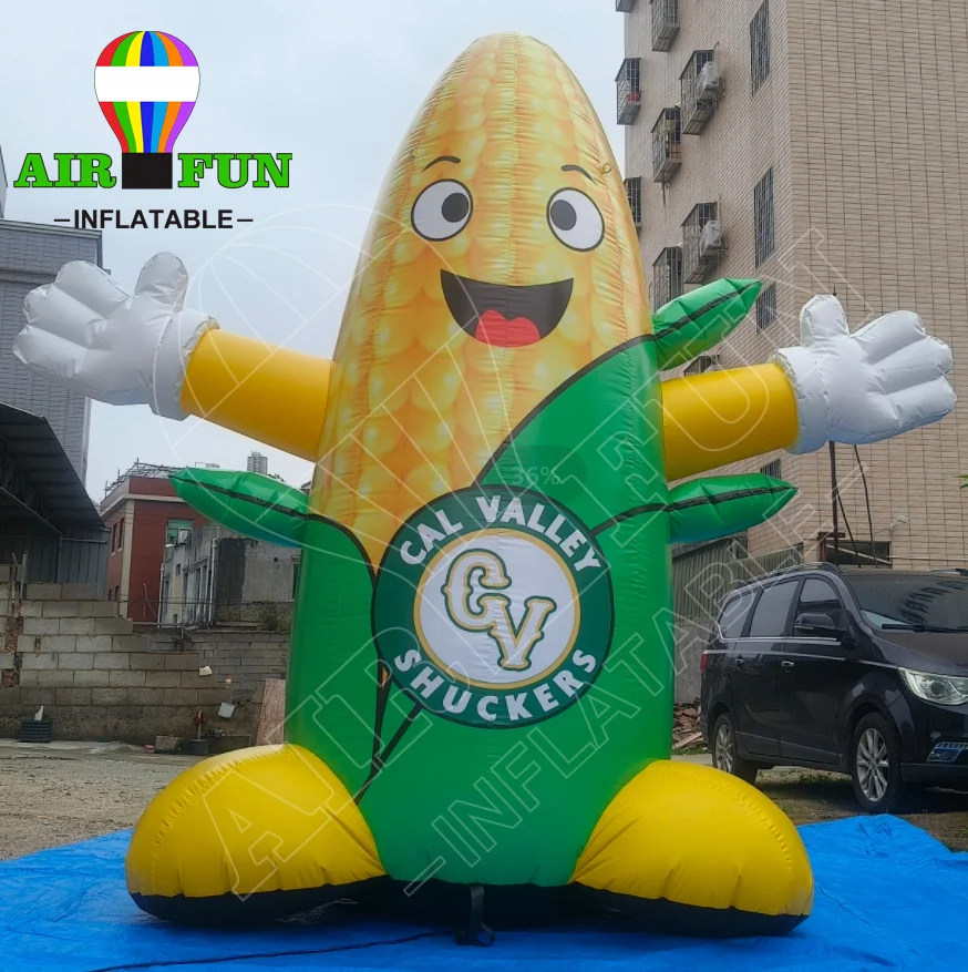 AIRFUN Farm outdoor decoration inflatable corn cobs, double stick inflatable corn with leaves