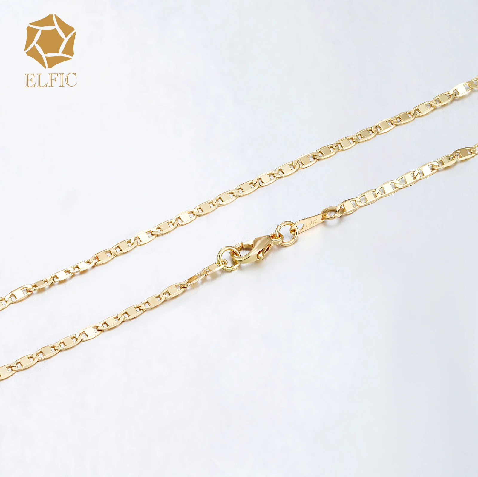 Elfic горячая Распродажа позолоченное ожерелье 14k позолоченный 18 дюймов-24-дюймовый