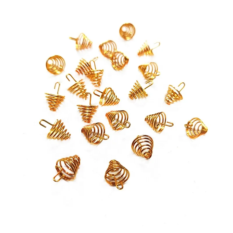 Gold Plating Stainless Steel Spring 9.5 mm Extension Spring Single Hook Small Tension Spring