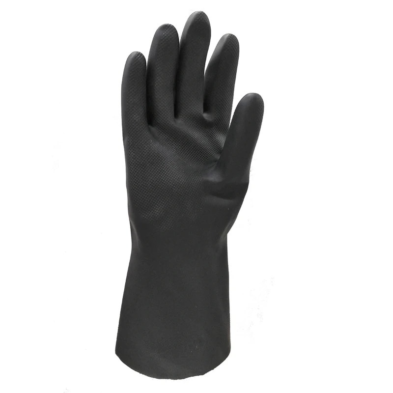 OEM Black Industrial Rubber Latex Gloves Anti-Slip Anti-Static Oil Resistant Safety Usage with Factory Price