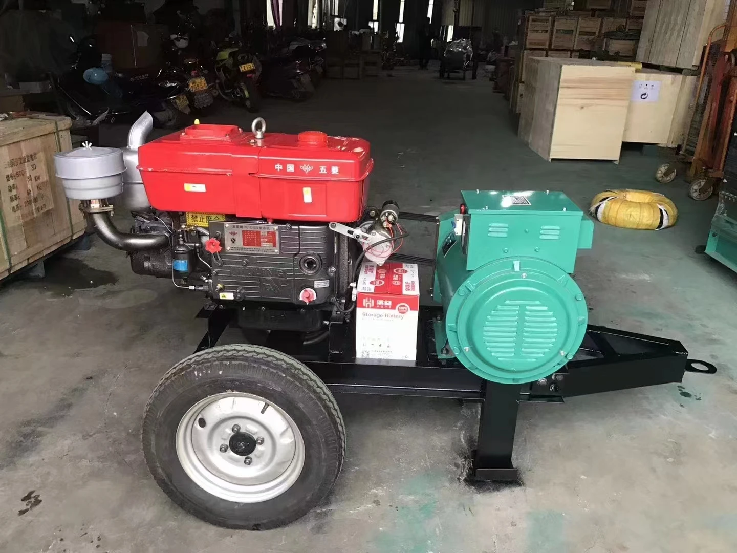 Hot sale small power diesel AC generator 5KW 8KW 10KW 12KW 15KW 20KW 24KW 30KW single cylinder diesel engine trailer generator