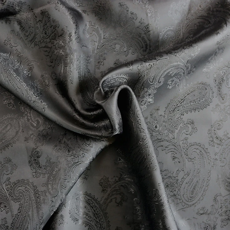 68D*120D Colorful Jacquard 90gsm Stocklots Customized Print 45% Viscose 55% Polyester Suit Lining Satin Fabric