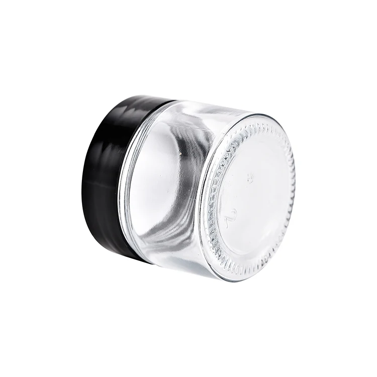 1oz 2oz 4oz 5oz 30ml 60ml 80ml 120ml Empty Cream Container Set Clear Cosmetic Packaging Jar Eye Face Cream Glass Jar with Lid