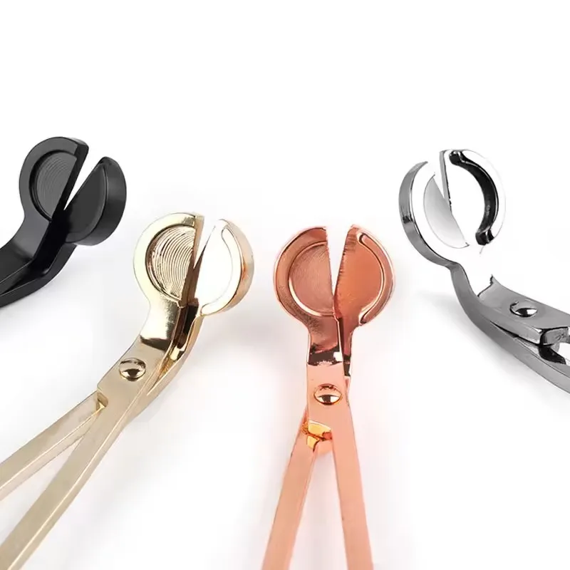 Hot Sale Stainless steel Candle wick trimmer wick scissors round head candlewick cutter