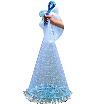 Factory direct sales of large - volume nylon hand throw fishing cast net