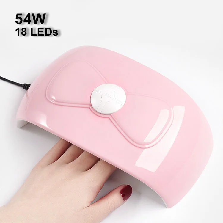 Bowknot Design dual light portable Sun X2 mini USB bow-tie gel nail lamp 54W LED UV Lamp for Women