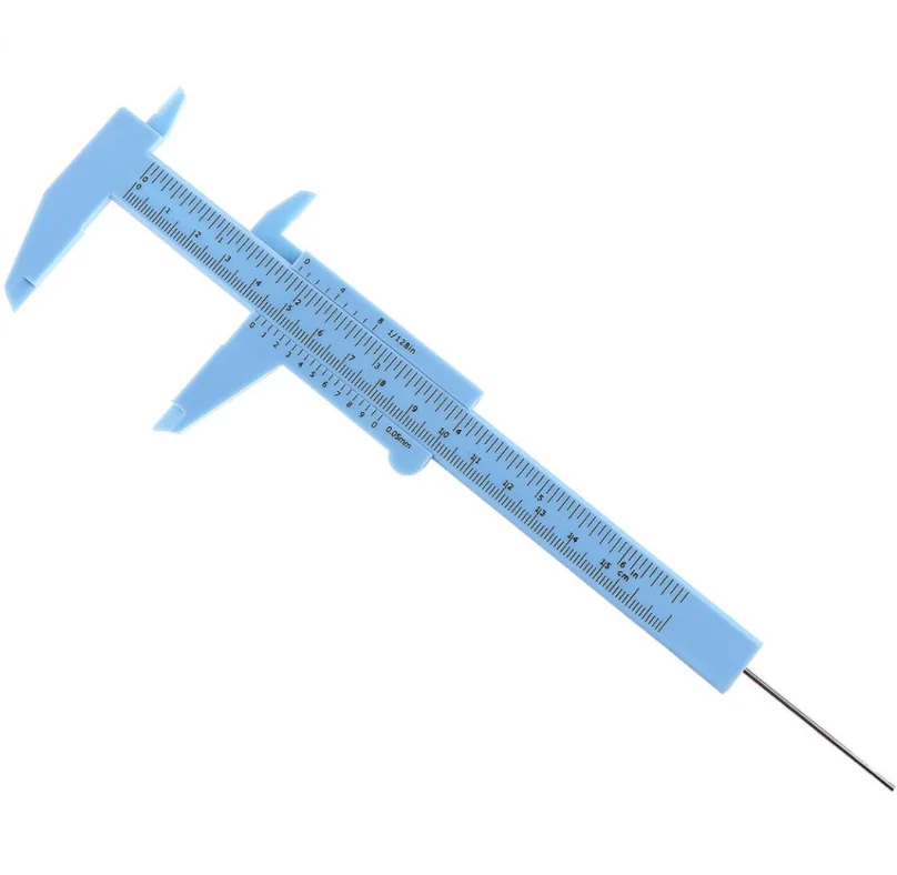 0-150mm Double Rule Scale Plastic Vernier Caliper Measuring Students Mini Tool Ruler Vernier Calipers