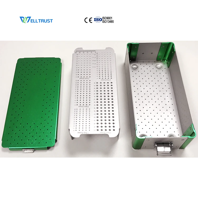 Hotselling Basic Orthopedic Surgery Instruments Kit Bone Implant Sterilizing Locking Screw Medical Sterilization Box