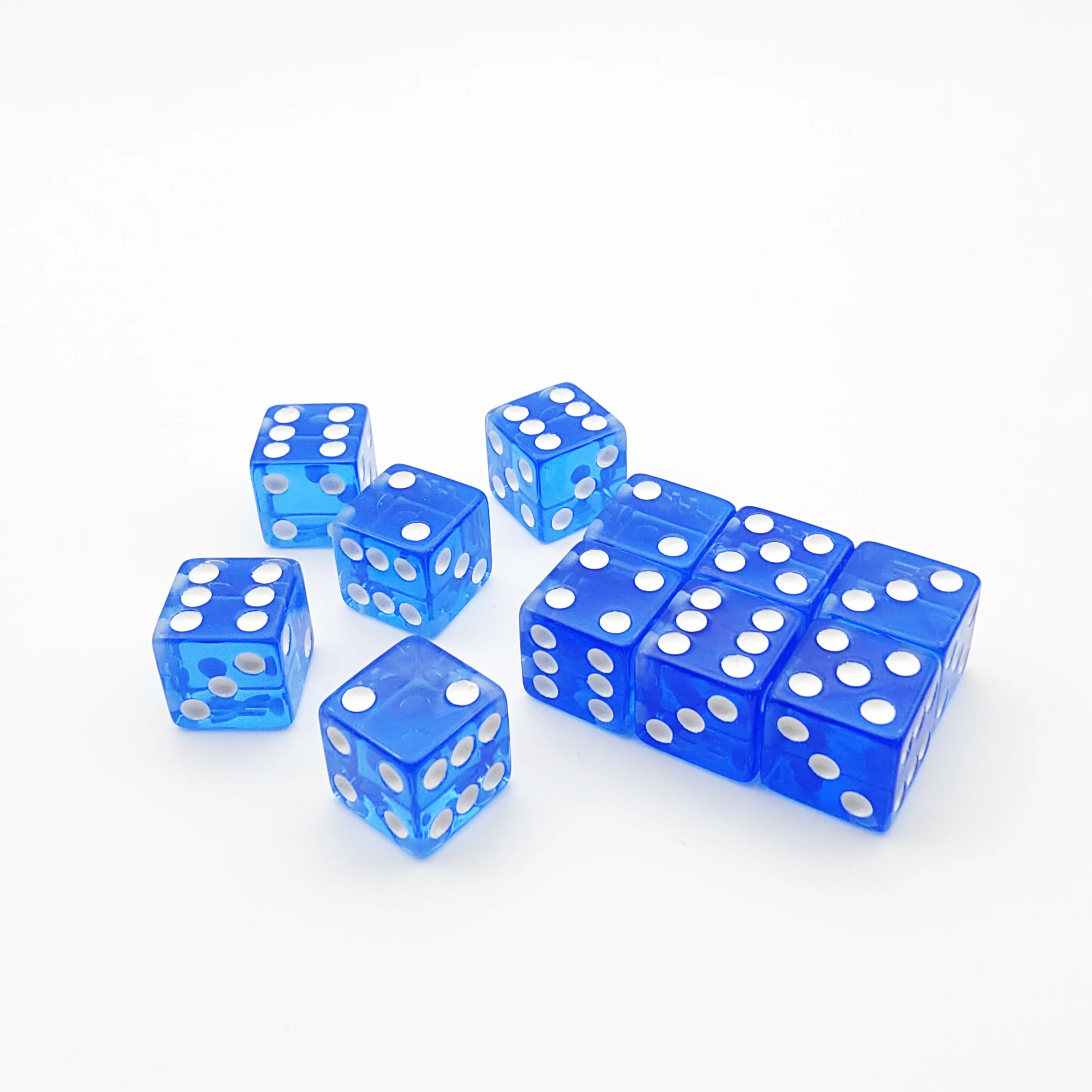 Transparent Custom D6 Dice 16-22mm Dice Blue Dice