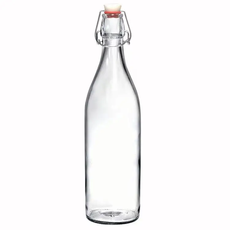 Round square fruit wine fermentation bottle kitchen moisture-proof sealed glass bottle moisture-proof jar